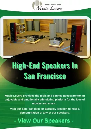 Collection Of True Sound Speakers At San Francisco