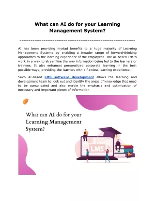 what can ai do for your learning management system