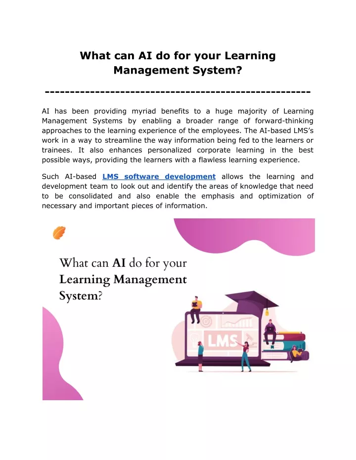 what can ai do for your learning management system