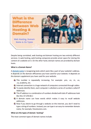 despite being correlated web hosting and domain