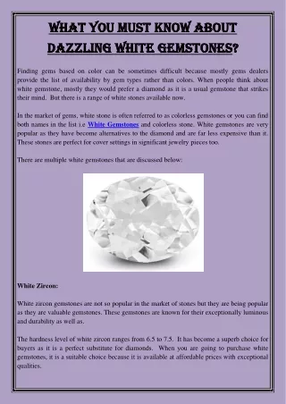 what you must know about what you must know about