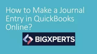 How to Record Journal Entries in Quickbooks Online