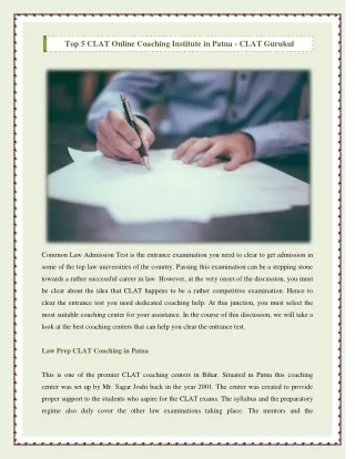 Top 5 CLAT Online Coaching Institute in Patna - CLAT Gurukul