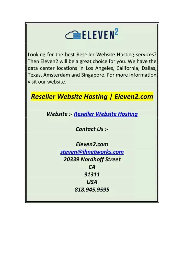 looking for the best reseller website hosting