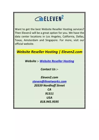 want to get the best website reseller hosting