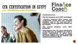 CFA Certification In Egypt