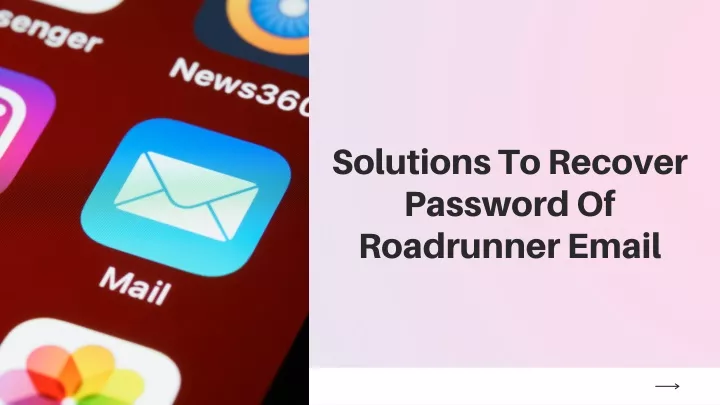 solutions to recover password of roadrunner email