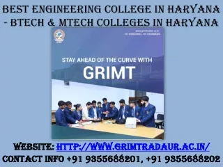 Best Engineering College in Haryana - Btech & MTech Colleges in Haryana
