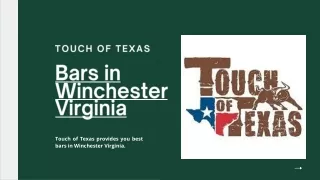 Bars in Winchester Virginia | Touch of Texas