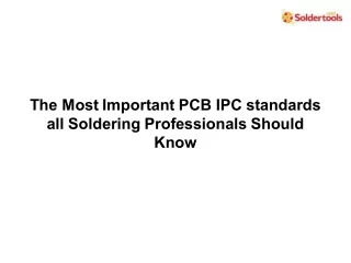 the most important pcb ipc standards