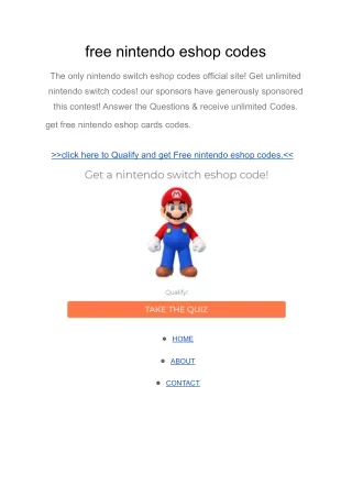 free nintendo eshop codes