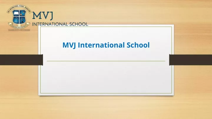 mvj international school