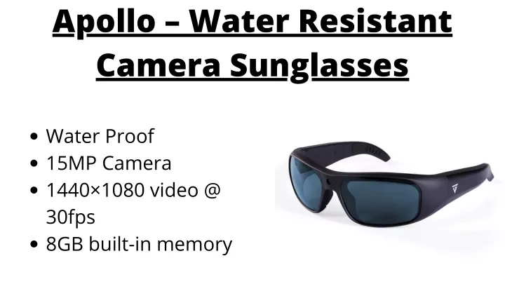 apollo water resistant camera sunglasses