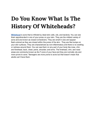 History Of Whiteheads.docx