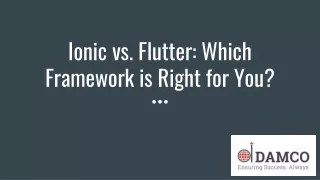 ionic vs flutter which framework is right for you