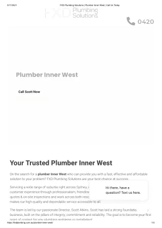 Best plumber Inner West Sydney