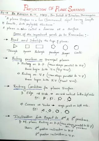 Projection of Planes- Engineering Graphics