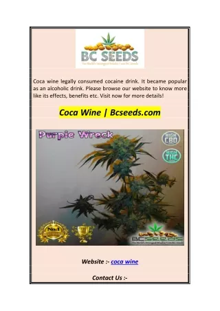 coca wine legally consumed cocaine drink