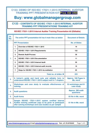 c133 demo of iso iec 17021 1 2015 internal