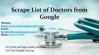 scrape list of doctors from google