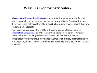 what is a bioprosthetic valve
