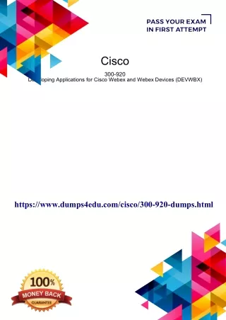 Download Latest Cisco 300-920 Exam Questions Answers - Dumps4Edu