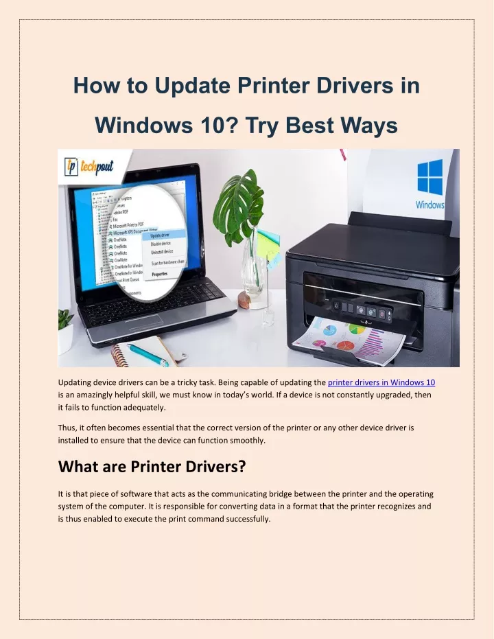 PPT - How to Update Printer Drivers in Windows 10? Try Best Ways ...