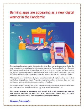banking apps are appearing as a new digital