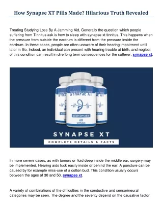 Synapse Xt Pills - Complete Details & Facts