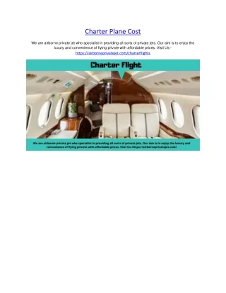 Charter Plane Cost