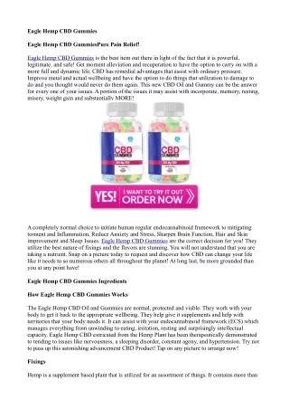 Eagle Hemp CBD Gummies