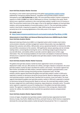 smart grid data analytics market overview