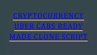 Readymade Uber Cab Booking Script- CryptoCurrency Integrations