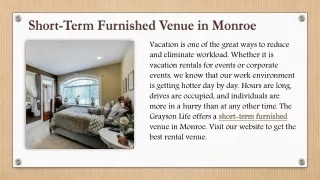 Luxury Short Term Rental Venue