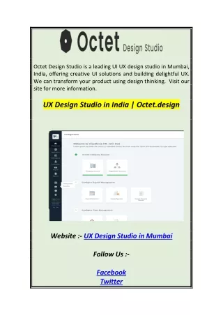UX Design Studio in India  Octet.design