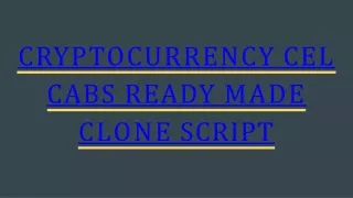 Readymade Cel Cab Booking Script - CryptoCurrency Integrations