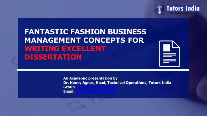 fantastic fashion business management concepts