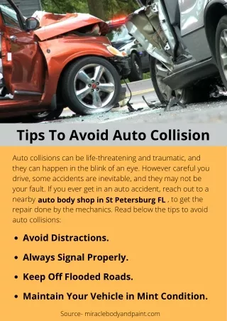Tips To Avoid Auto Collision