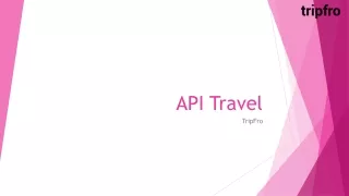 Travel API Provider