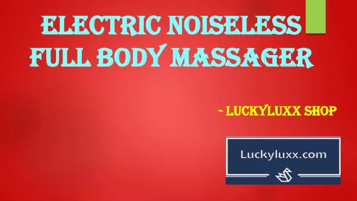 electric noiseless full body massager