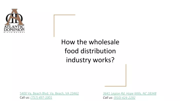 how the wholesale food distribution industry works