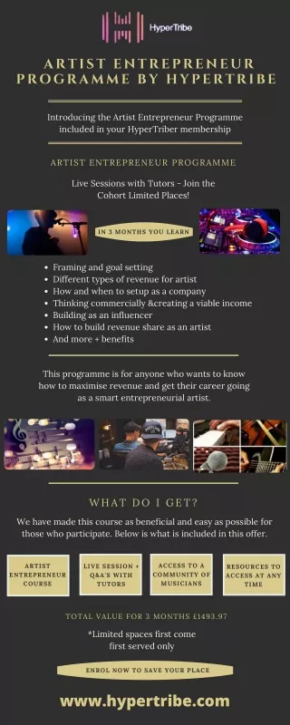 Enroll For the Artist Entrepreneur Course  HyperTribe Ltd.