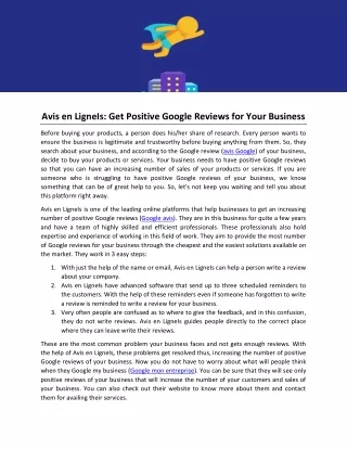 Avis en LigneIs- Get Positive Google Reviews for Your Business