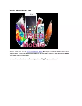 Where to sell used phones in Dubai-converted