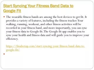 Start Syncing Your Fitness Band Data to Google Fit