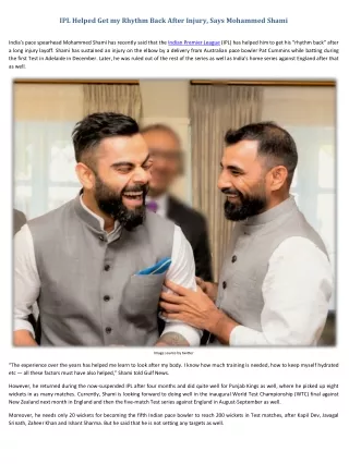ipl helped get my rhythm back after injury says