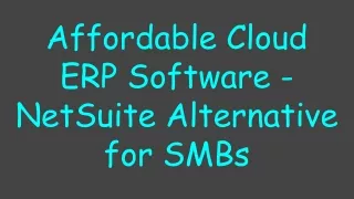 affordable cloud erp software netsuite