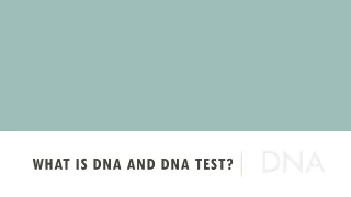 what is dna and dna test