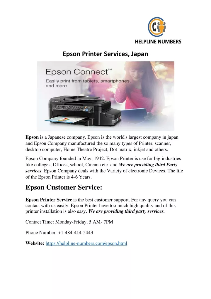 epson printer services japan