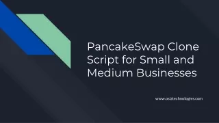 pancakeswap clone script for small and medium businesses